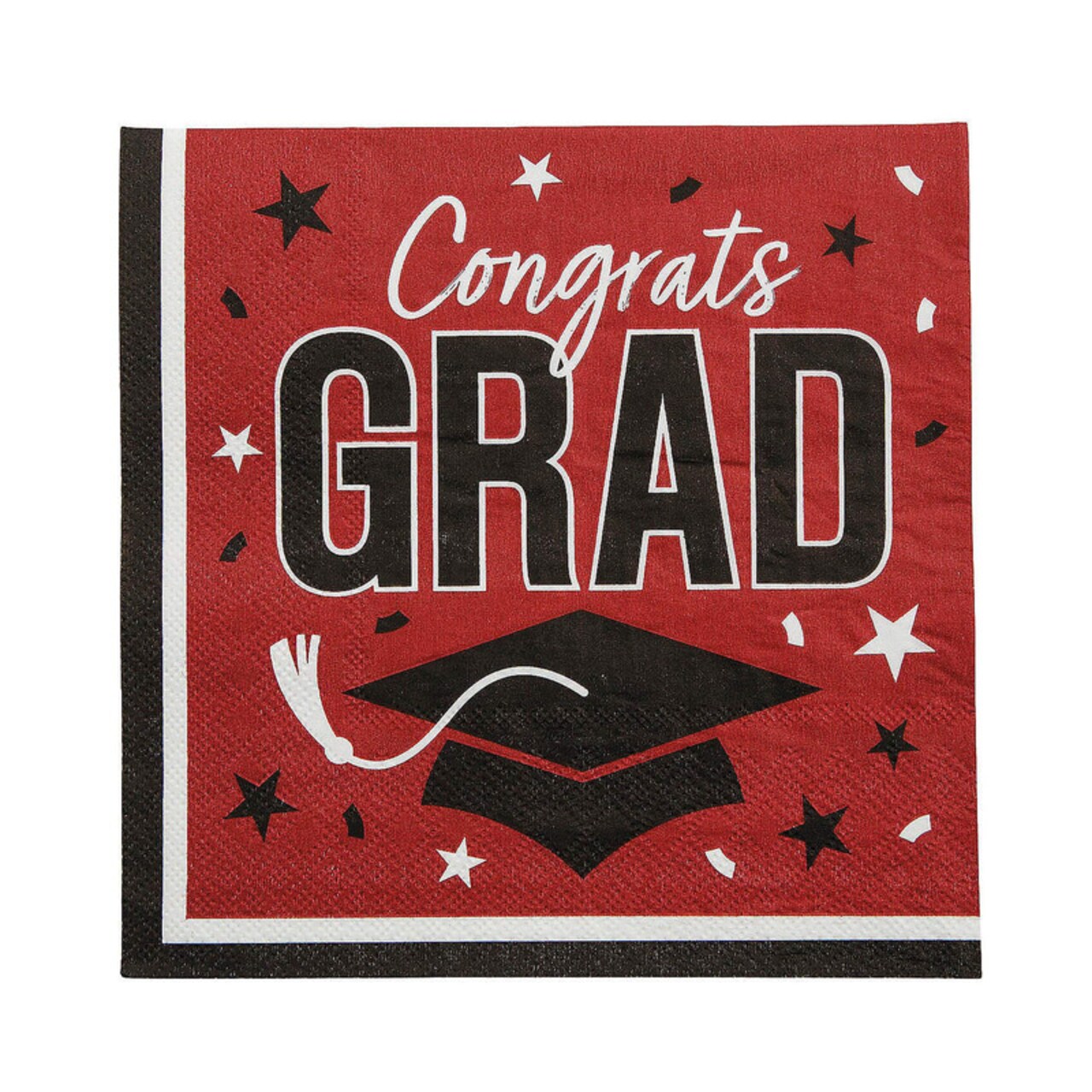 Graduation Party Napkins 50 Count Congrats Grad Design 6.5 Inch Luncheon Size